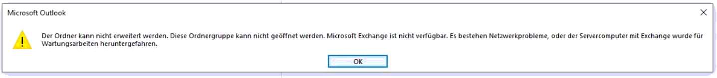 Outlook Diese Ordnergruppe Kann Nicht Geöffnet Werden 2021-06-02 Diese Ordnergruppe kann nicht geöffnet werden